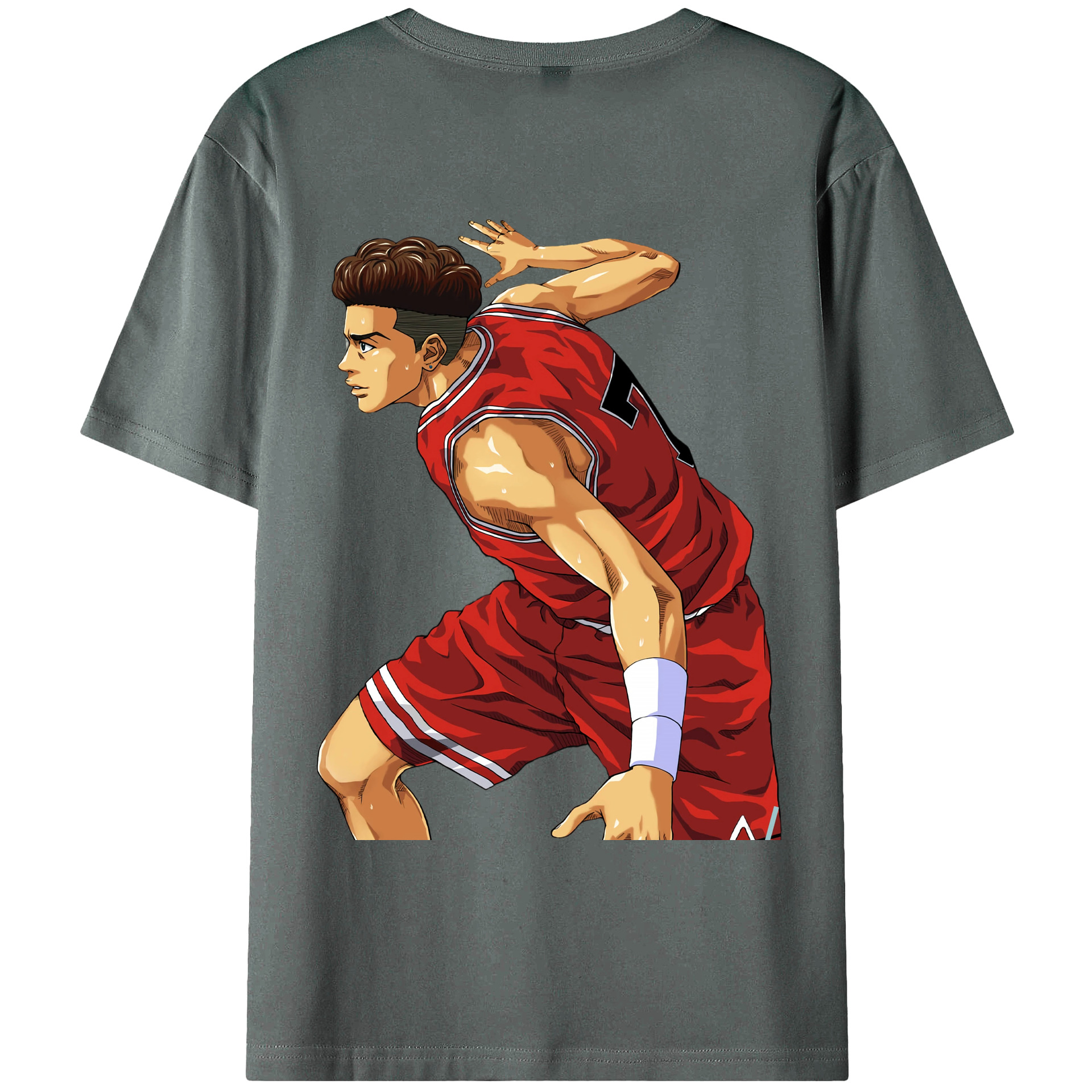 （画像用） SLAM DUNK／スラムダンク 綿100％ メンズ半袖Tシャツ（バックプリント） 通気性